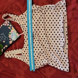 FREE WHEN BUNDLED .. Swim top light pink and polka dots 16W